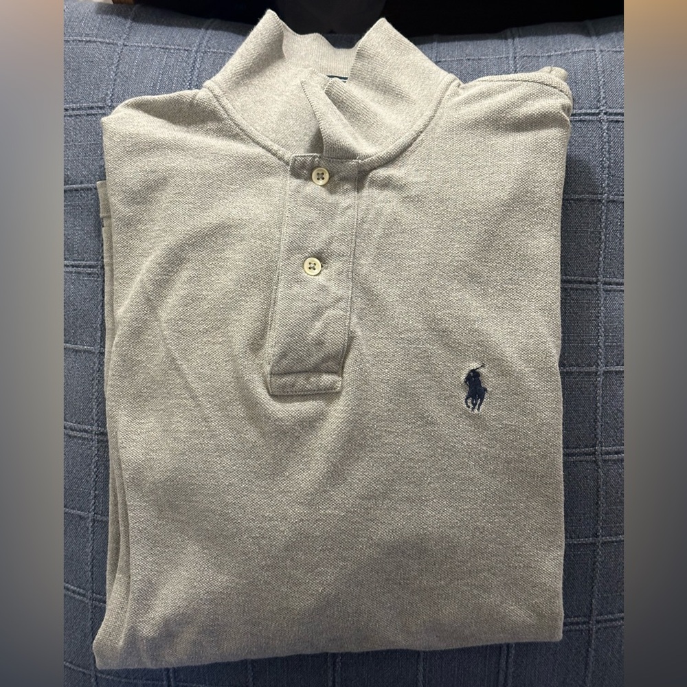 Polo by Ralph Lauren Men's Light Gray Polo Shirt